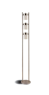 Coaster Munson Floor Lamp with 3 Swivel Lights Brushed Silver Model 900733
